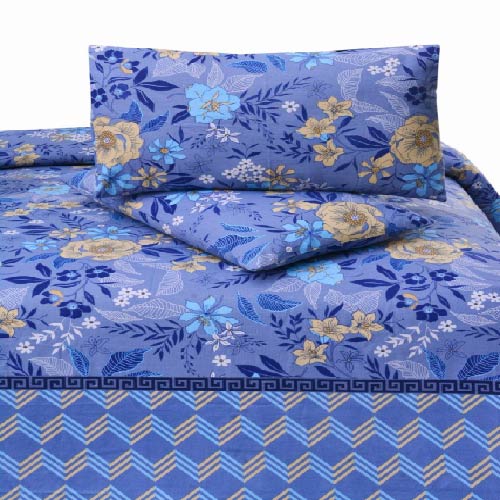 DUCK COTTON 3 PCS DOUBLE BED SHEET KING SIZE