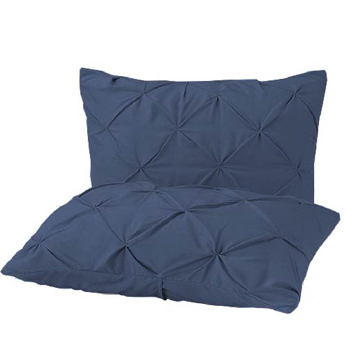 8 PCS COTTON DIAMOND DESIGN DUVET COVERS SET BLUE