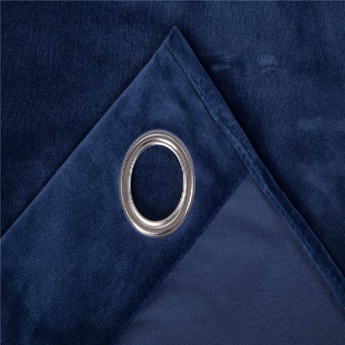 PLAIN DYED PREMIUM VELVET CURTAINS (PAIR) BLUE