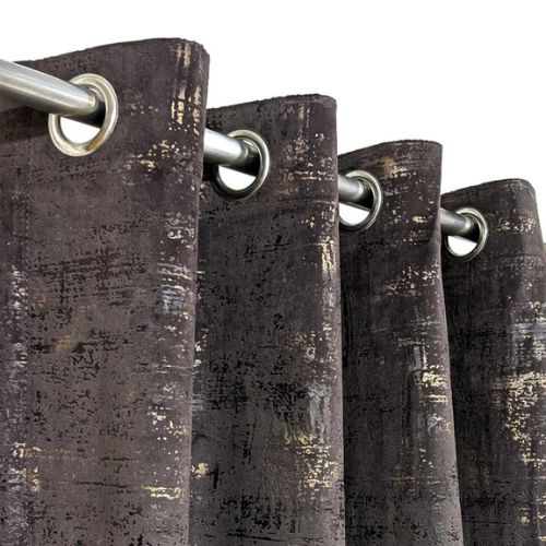 TEXTURE VELVET CURTAINS PREMIUM QUALITY MOONLIGHT STUFF (PAIR) BROWN