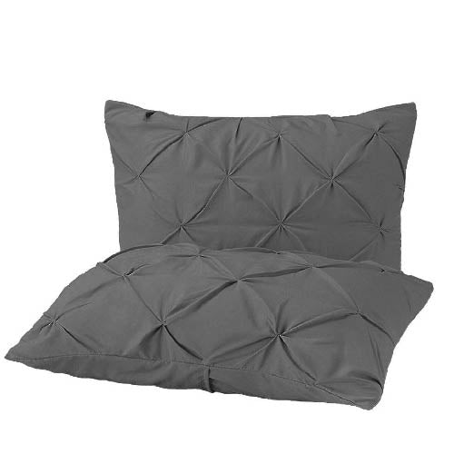 8 PCS COTTON DIAMOND DESIGN DUVET COVERS SET GREY