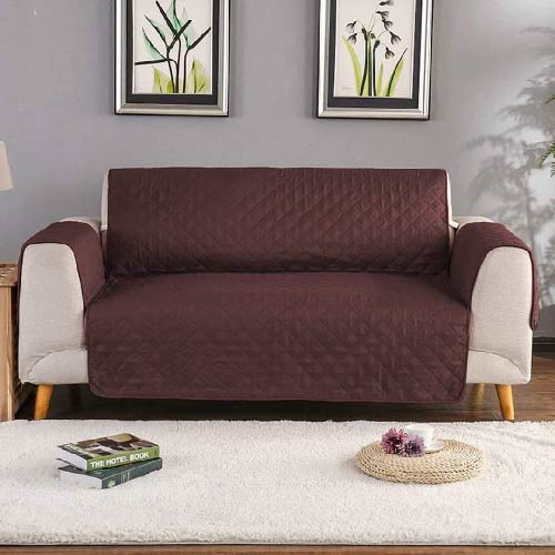 SOFA COAT FINE QUALITY WITH QUILTING BROWN COLOR
