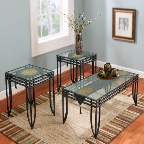 TABLE RUNNER SET PREMIUM VELVET QUALITY 3 PCS GREY