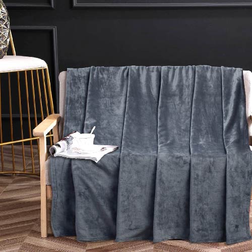 FLEECE AC BLANKET PREMIUM SUPERSOFT QUALITY KING SIZE GREY