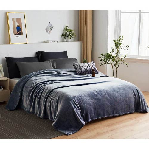 FLEECE AC BLANKET PREMIUM SUPERSOFT QUALITY KING SIZE GREY