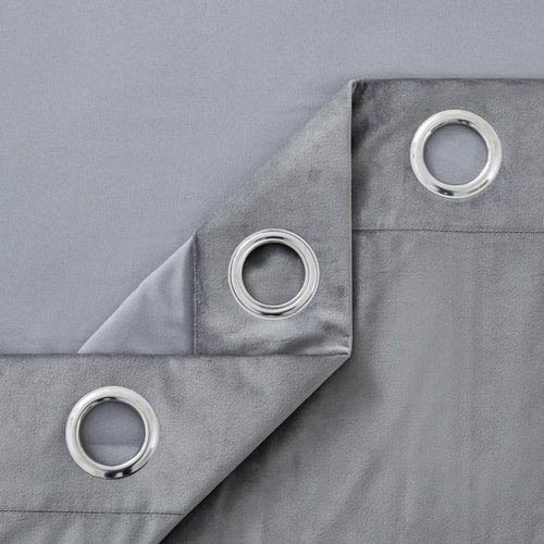 PLAIN DYED PREMIUM VELVET CURTAINS (PAIR) GREY