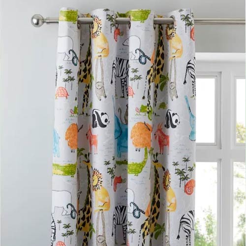 DUCK COTTON CURTAINS FOR KIDS PAIR BLACKOUT 5.5 X 6 FOOT EACH