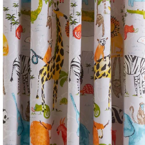 DUCK COTTON CURTAINS FOR KIDS PAIR BLACKOUT 5.5 X 6 FOOT EACH