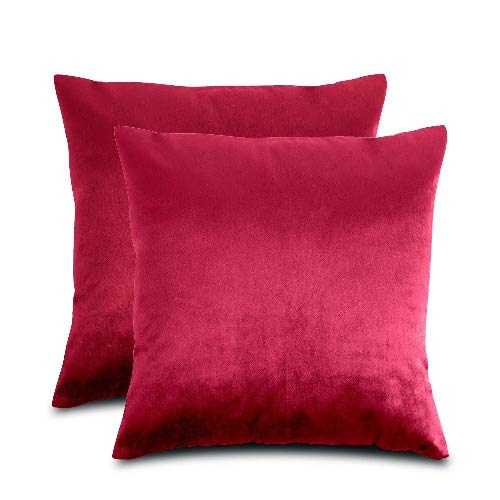 VELVET CUSHION COVER PREMIUM QUALITY 16 X 16 INCHES MAROON