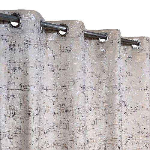 TEXTURE VELVET CURTAINS PREMIUM QUALITY MOONLIGHT STUFF (PAIR) OFF-WHITE
