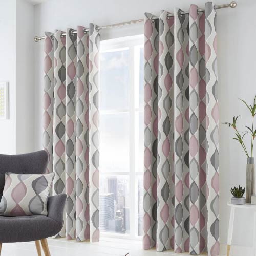 DUCK COTTON CURTAINS PAIR WITH LINING 5.5 X 7.5 FOOT EACH