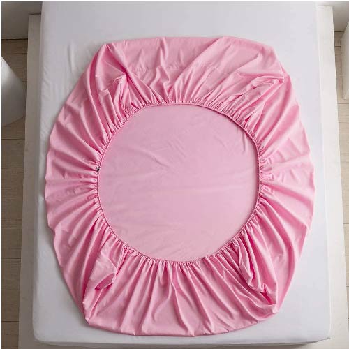 COTTON FITTED SHEET PREMIUM QUALITY PINK