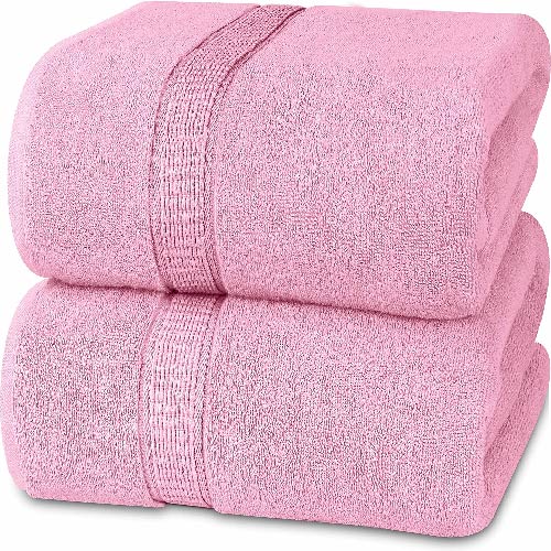 BATH TOWEL 27 X 54 INCHES 1 PIECE LUXURIOUS SUPERSOFT PINK