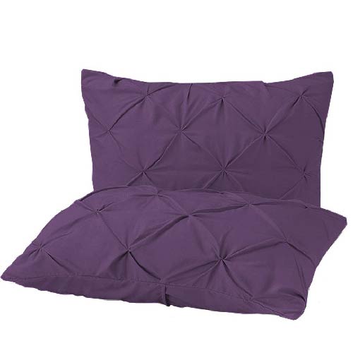 8 PCS COTTON DIAMOND DESIGN DUVET COVERS SET PURPLE