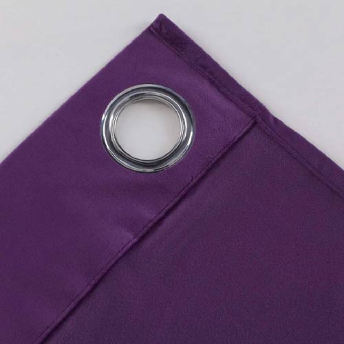 PLAIN DYED PREMIUM VELVET CURTAINS (PAIR) PURPLE