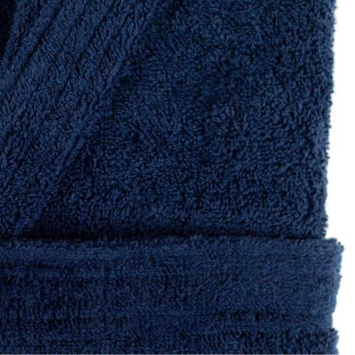 BATHROBE GOWN LUXURIOUS EGYPTIAN COTTON COMB ROYAL BLUE