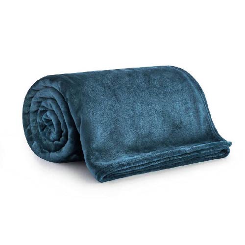 FLEECE AC BLANKET PREMIUM SUPERSOFT QUALITY KING SIZE TEAL GREEN