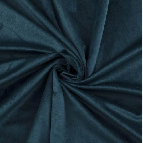 PLAIN DYED PREMIUM VELVET CURTAINS (PAIR) TEAL GREEN