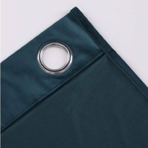 PLAIN DYED PREMIUM VELVET CURTAINS (PAIR) TEAL GREEN