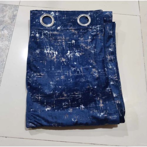 TEXTURE VELVET CURTAINS PREMIUM QUALITY MOONLIGHT STUFF (PAIR) BLUE